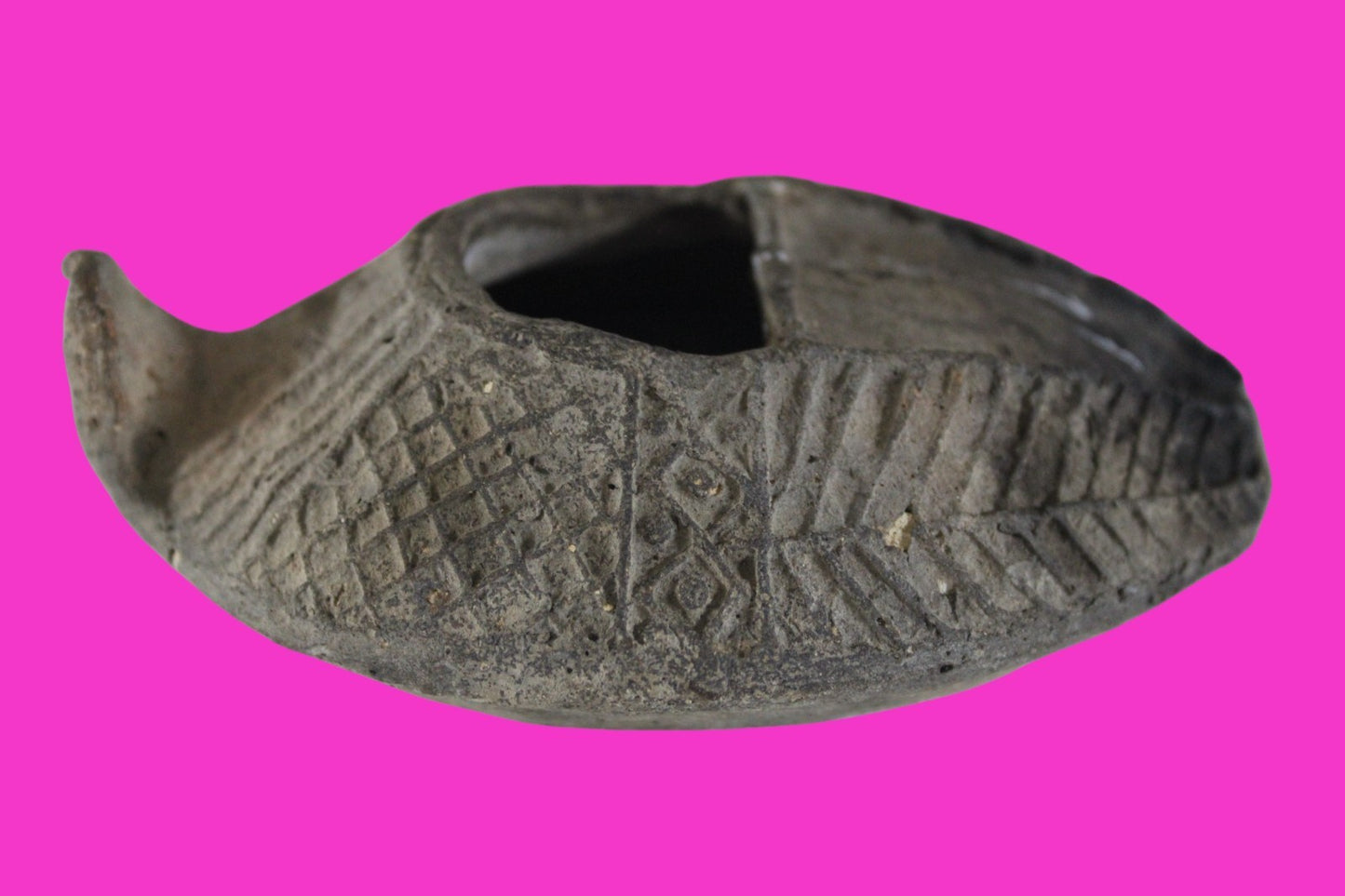 Ancient Holy Land Oil Lamp Artifact Jesus Christ Home Israel 300-600 AD COA 84