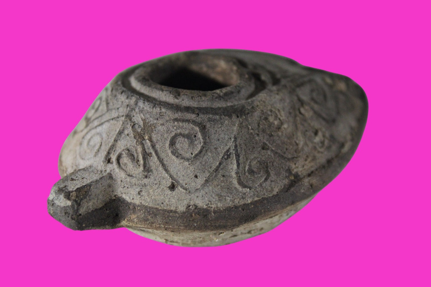 Ancient Holy Land Oil Lamp Artifact Jesus Christ Home Israel 300-600 AD COA 71