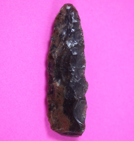 Pre Columbian Artifact Authentic Aztec Arrowhead Battle of Mexico City COA 85