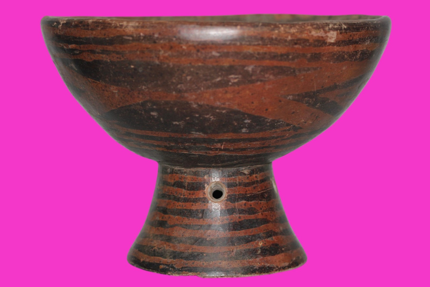 Pre Columbian Authentic Artifact Pedestal Bowl Narino Columbia 1000 AD COA J50