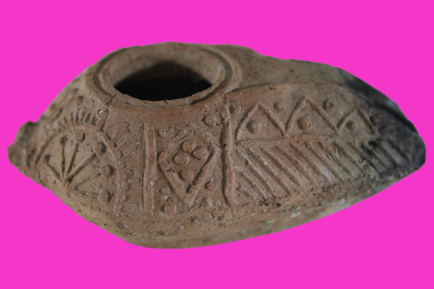 Ancient Holy Land Oil Lamp Artifact Jesus Christ Home Israel 300-600 AD COA 85