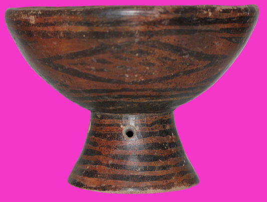 Pre Columbian Authentic Artifact Pedestal Bowl Narino Columbia 1000 AD COA J50