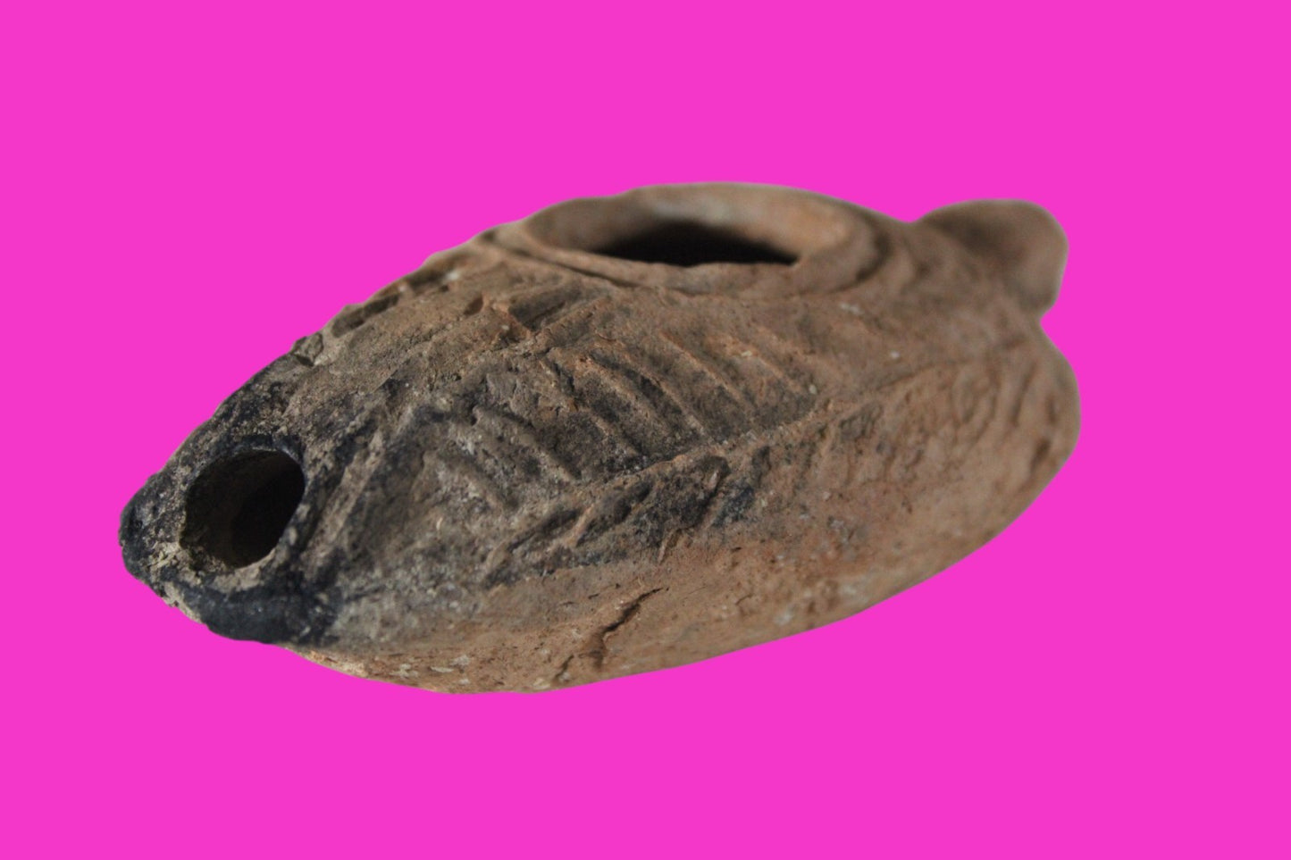 Ancient Holy Land Oil Lamp Artifact Jesus Christ Home Israel 300-600 AD COA 74