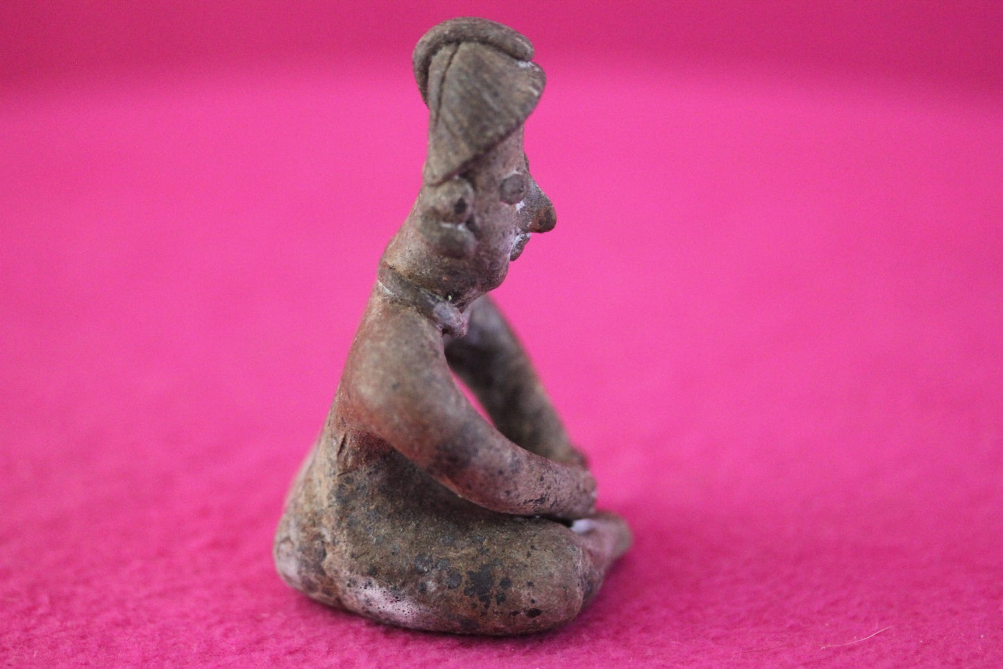 Authentic Pre Columbian Artifact Male Seated Tomb Figure Colima Mexico COA 193
