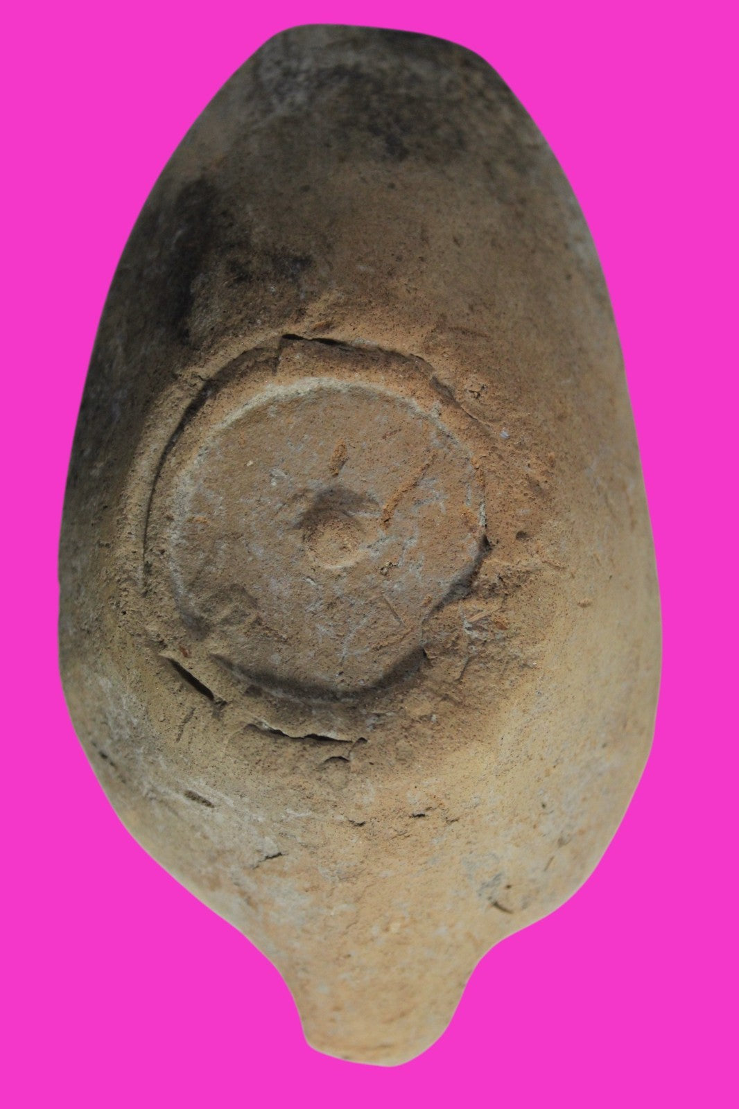 Ancient Holy Land Oil Lamp Artifact Jesus Christ Home 300-600 AD Israel COA 99