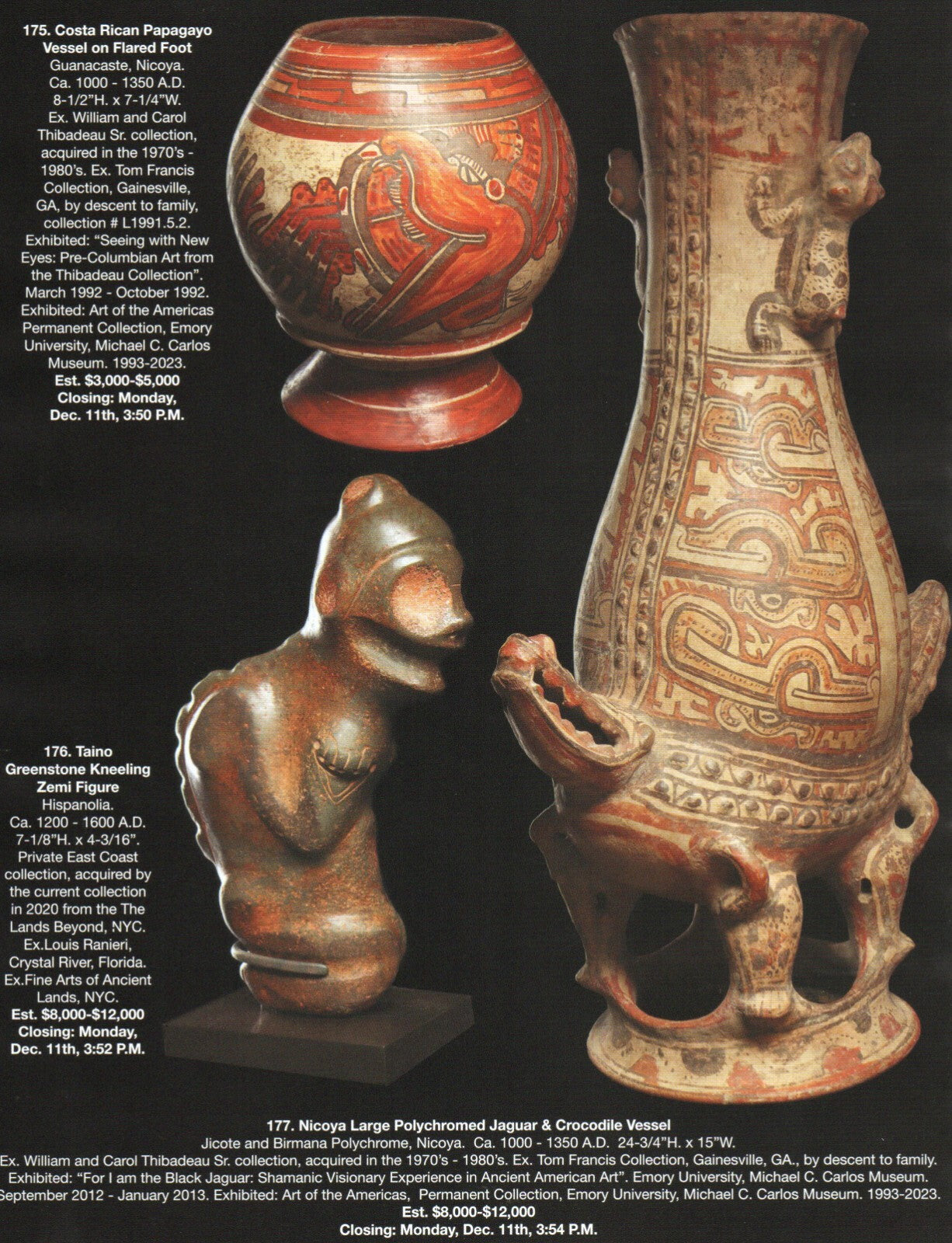 Pre Columbian Artifacts Price & Value Guide Arte Primitivo Auction Catalog 112