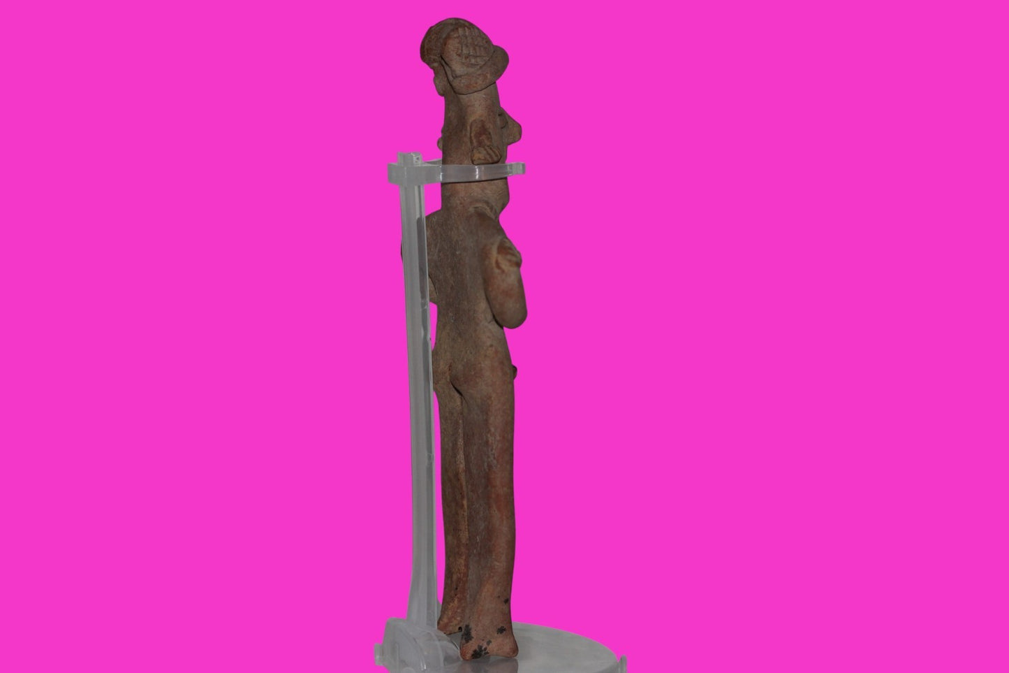 Pre Columbian Artifact 8 inch Male Shaft Tomb Figure Colima Mexico 100BC COA 262