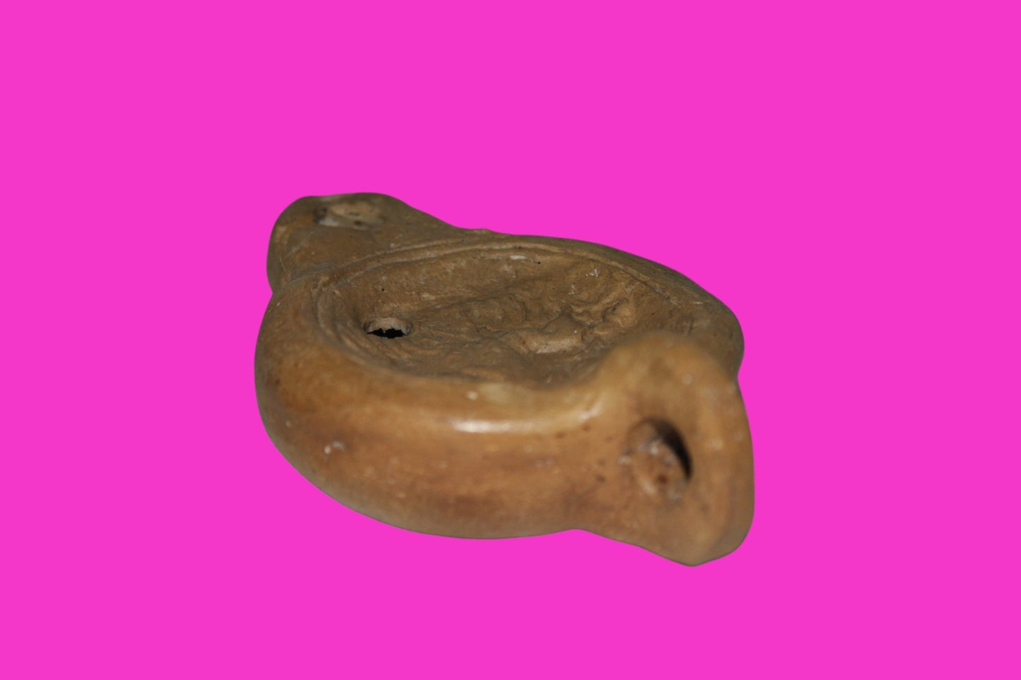 Four Horse War Chariot Oil Lamp Ancient Holy Land Artifact 200-400 AD COA J123