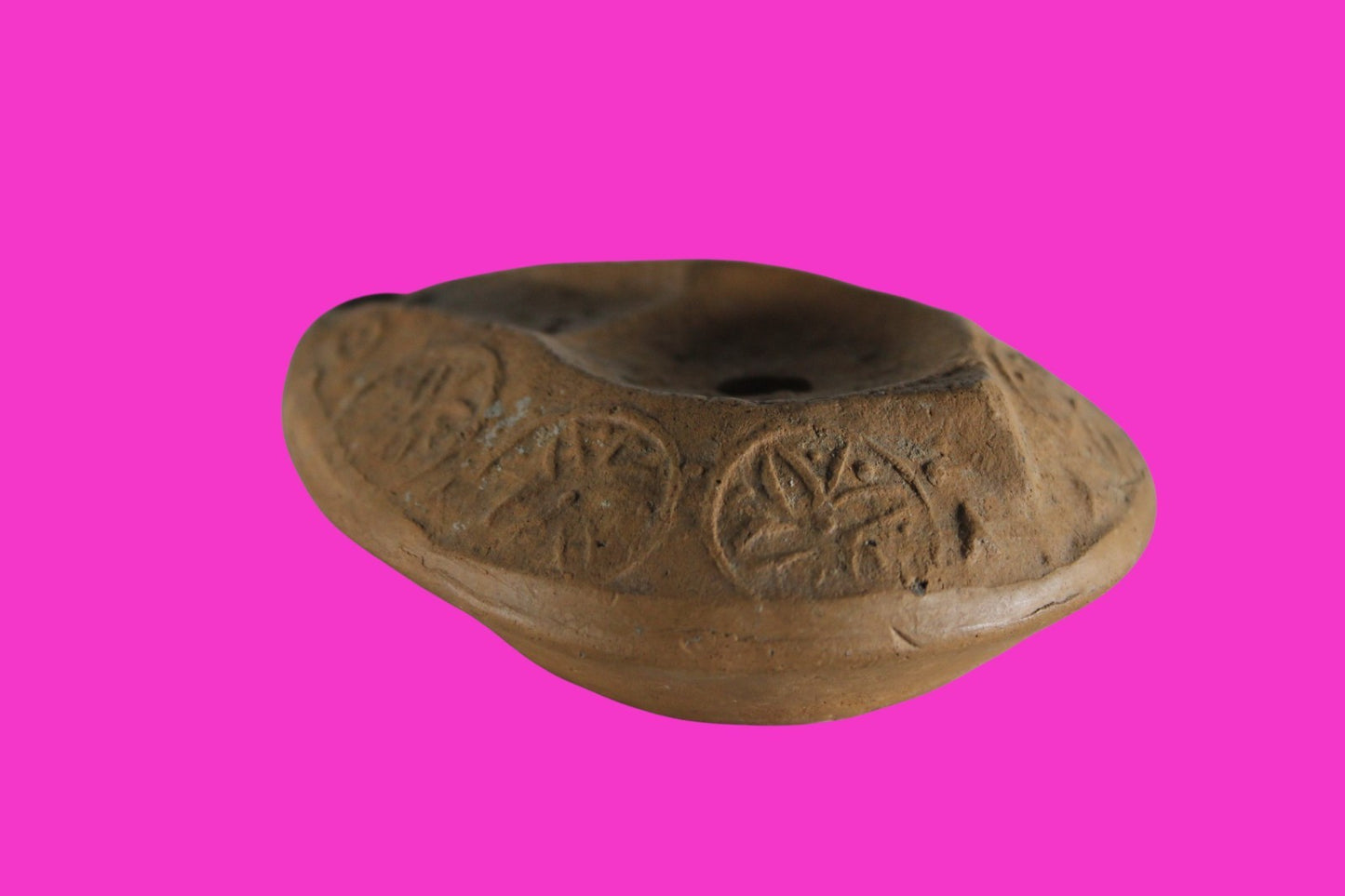 Large Holy Land Oil Lamp Ancient Artifact Jesus Christ Homeland 400-500AD COA 26