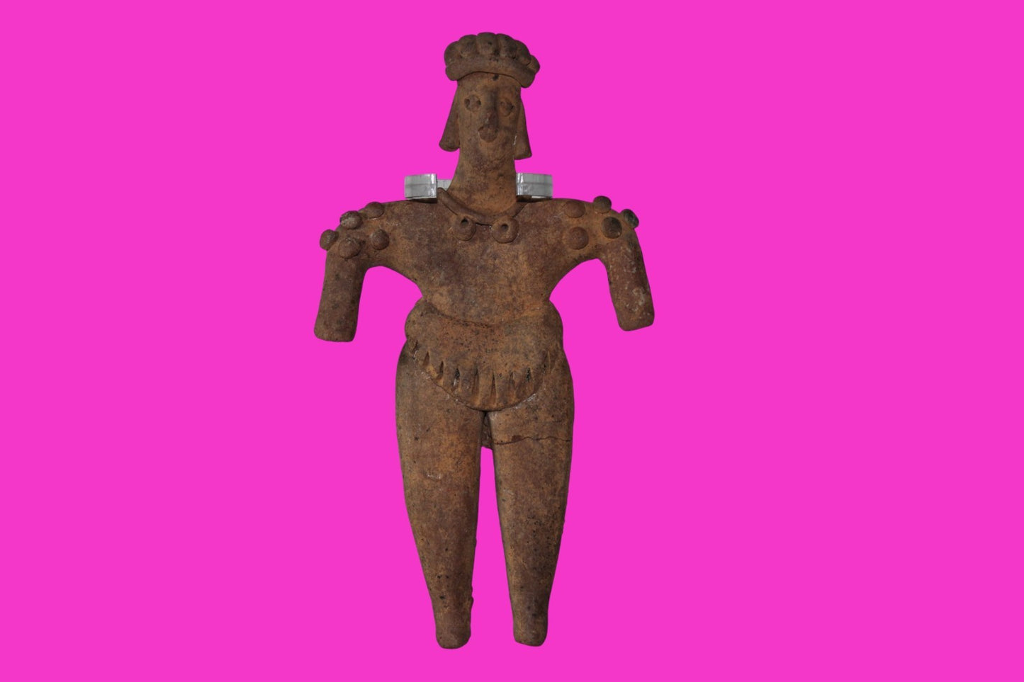 Pre Columbian Artifact 6in Female Shaman Tomb Figure Colima Mexico 100BC COA 266