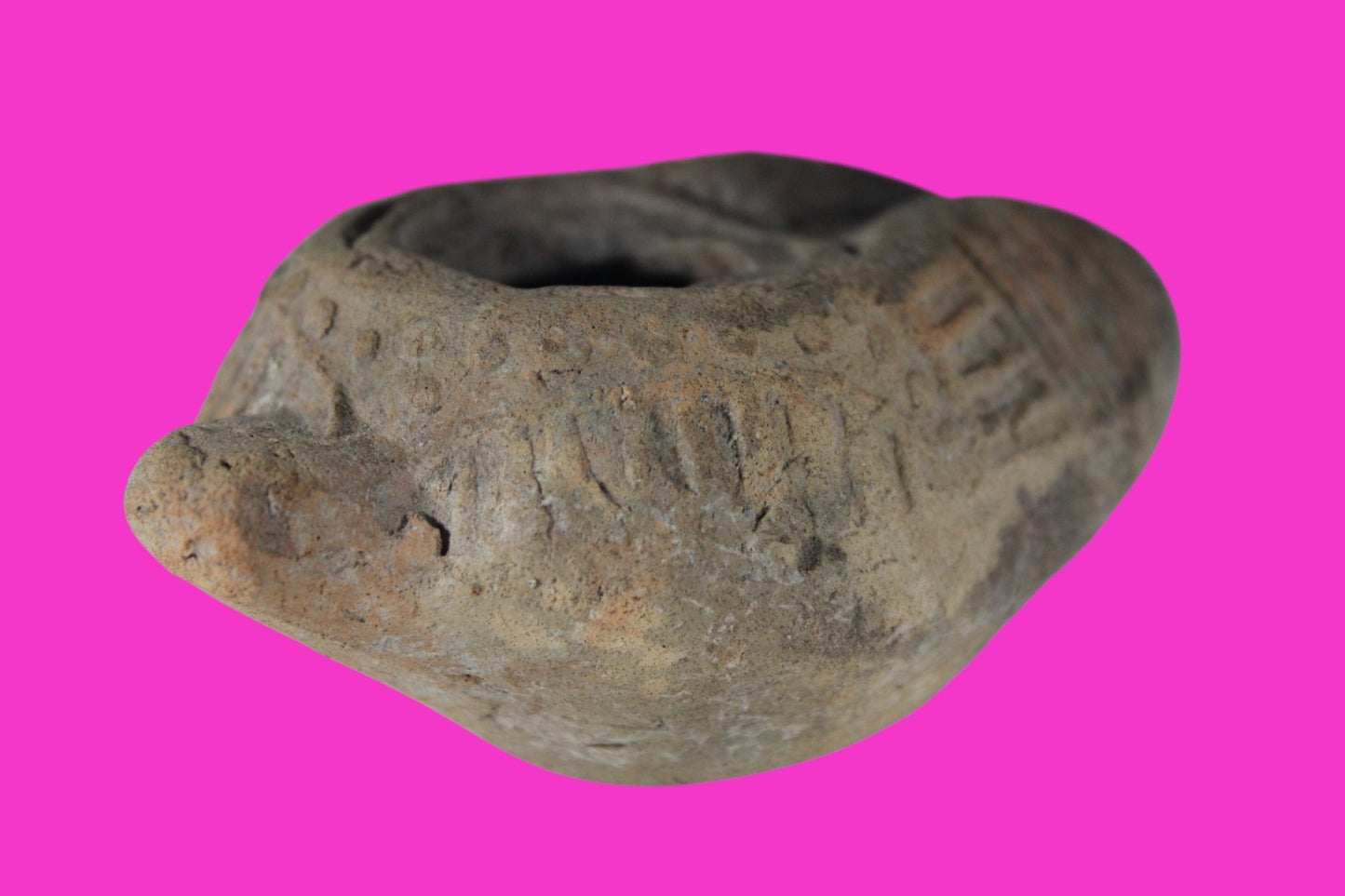 Ancient Holy Land Oil Lamp Artifact Jesus Christ Home 300-600 AD Israel COA 99