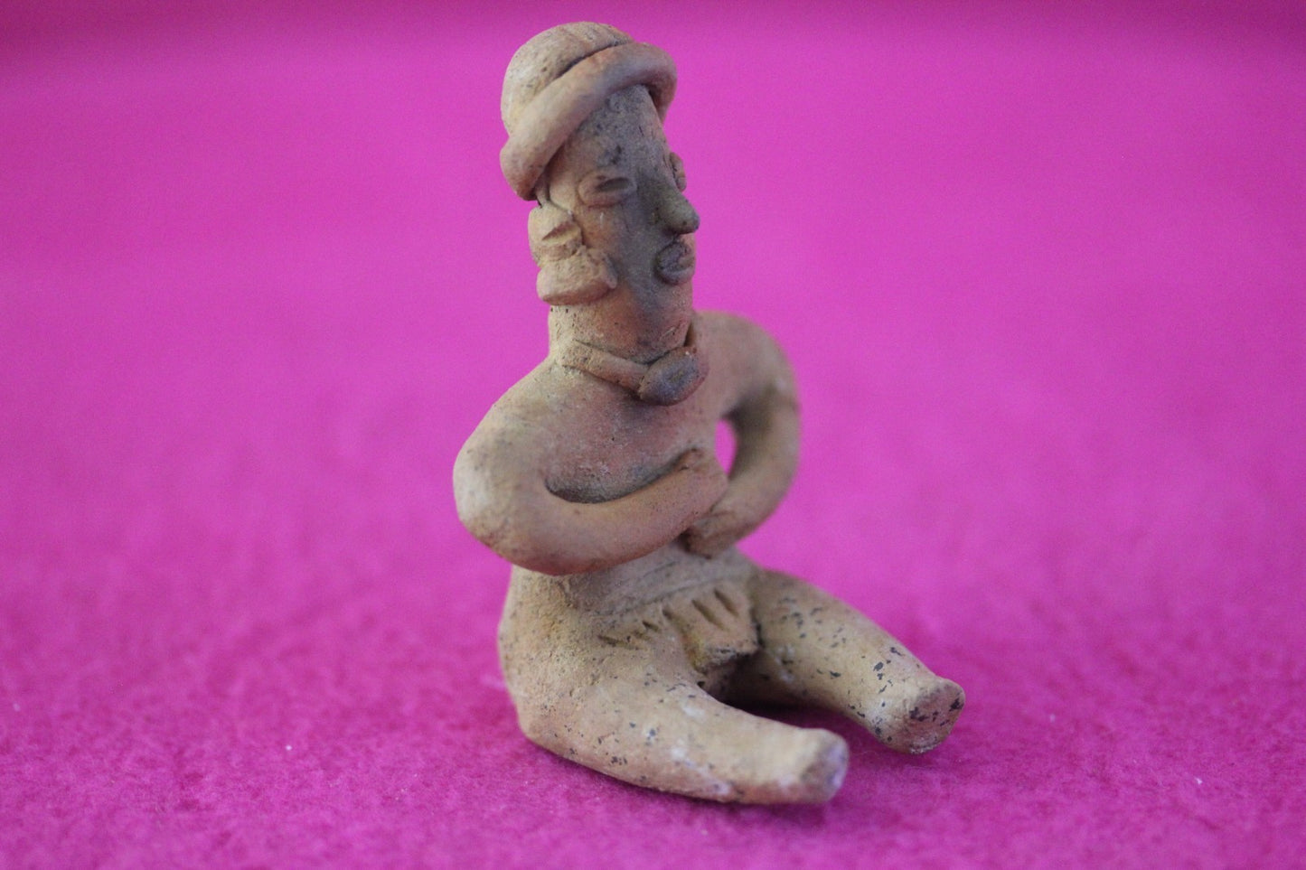 Pre Columbian Artifact Authentic Rare Seated Tomb Figure Colima Mexico COA 189