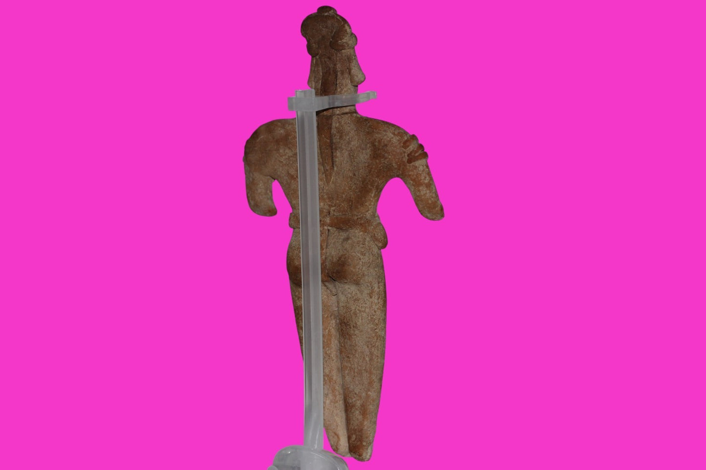 Pre Columbian Artifact Big 8 Inch Shaft Tomb Figure Colima Mexico 100 BC COA 243