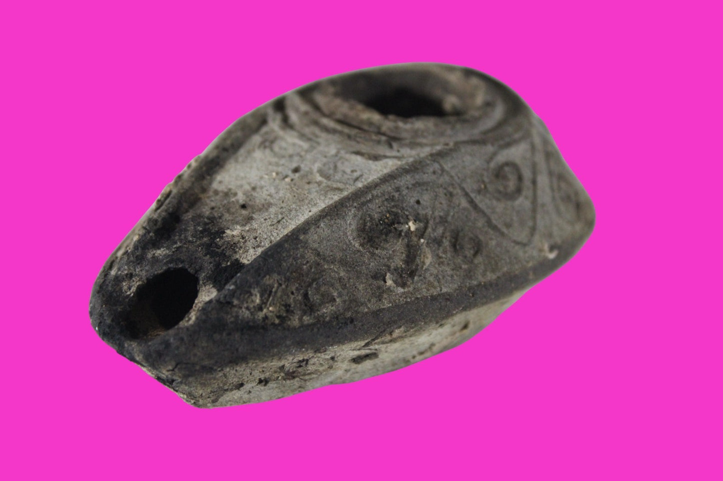 Ancient Holy Land Oil Lamp Artifact Jesus Christ Home Israel 300-600 AD COA 71