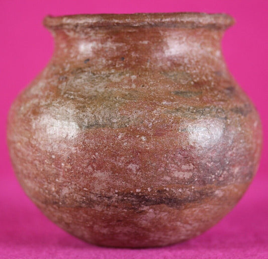 Pre Columbian Artifact Colima 300 BC-300 AD Red Jar Guaranteed Authentic COA J57