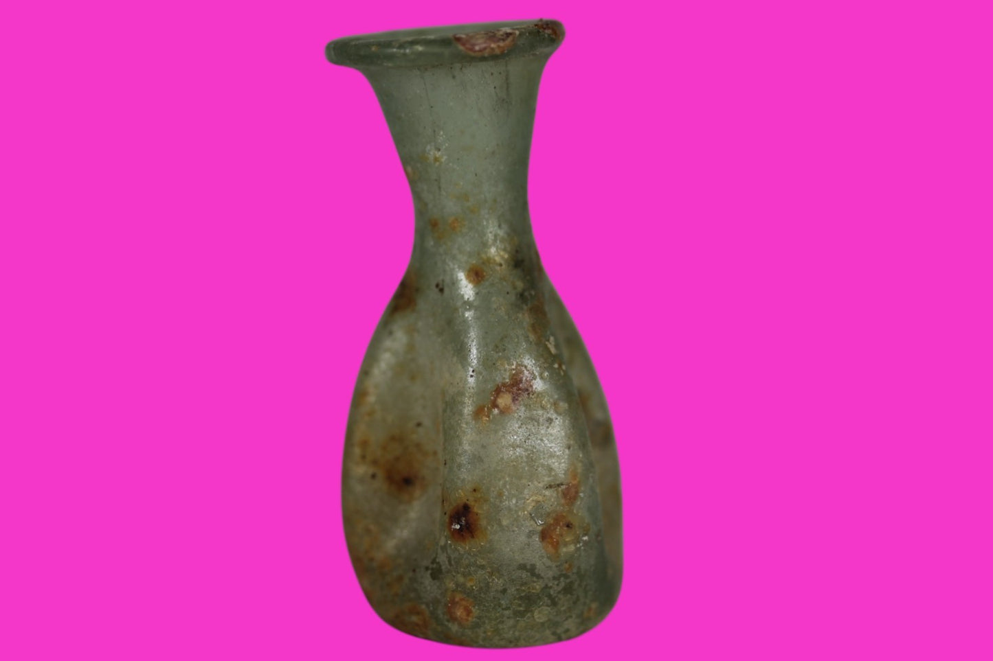 Holy Land Artifact Authentic Ancient Glass Bottle 100-300 AD Roman Era COA J10