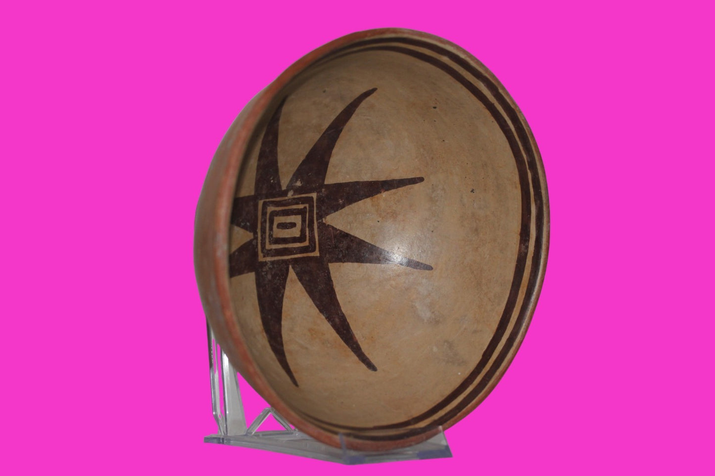 Pre Columbian Authentic Artifact Pedestal Bowl Nazca Peru 500 to 800 AD COA J53