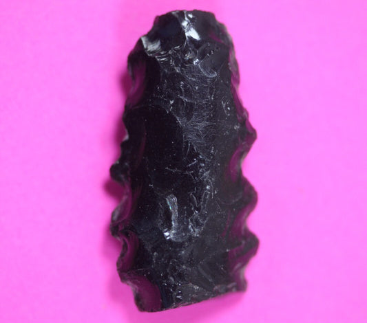 Authentic Pre Columbian Artifact Aztec Arrowhead Battle of Mexico City COA 73