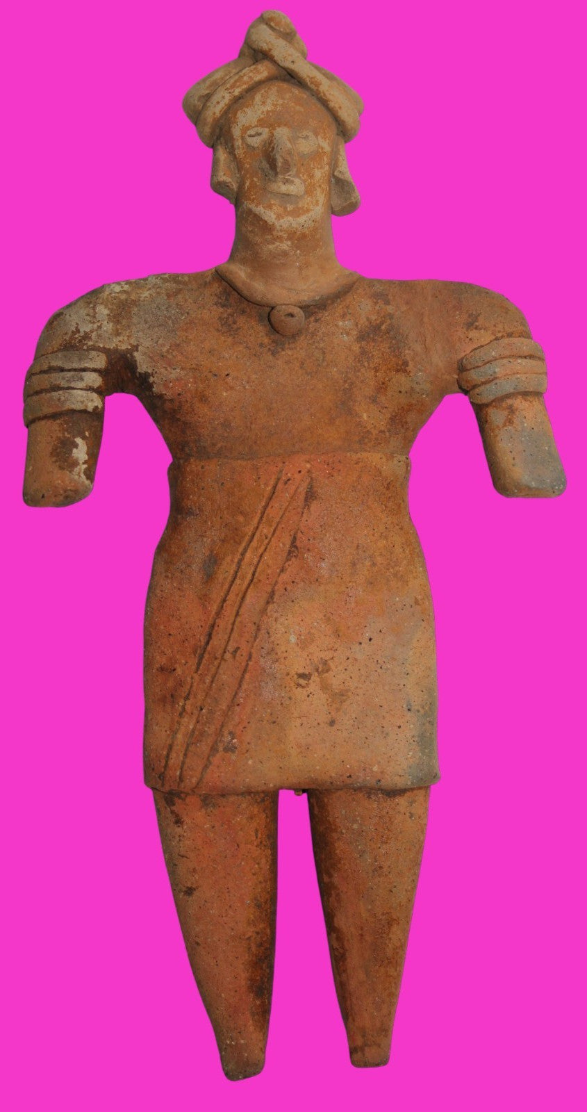 Pre Columbian Artifact 8 inch Female Tomb Figure Colima Mexico 100 BC COA 258