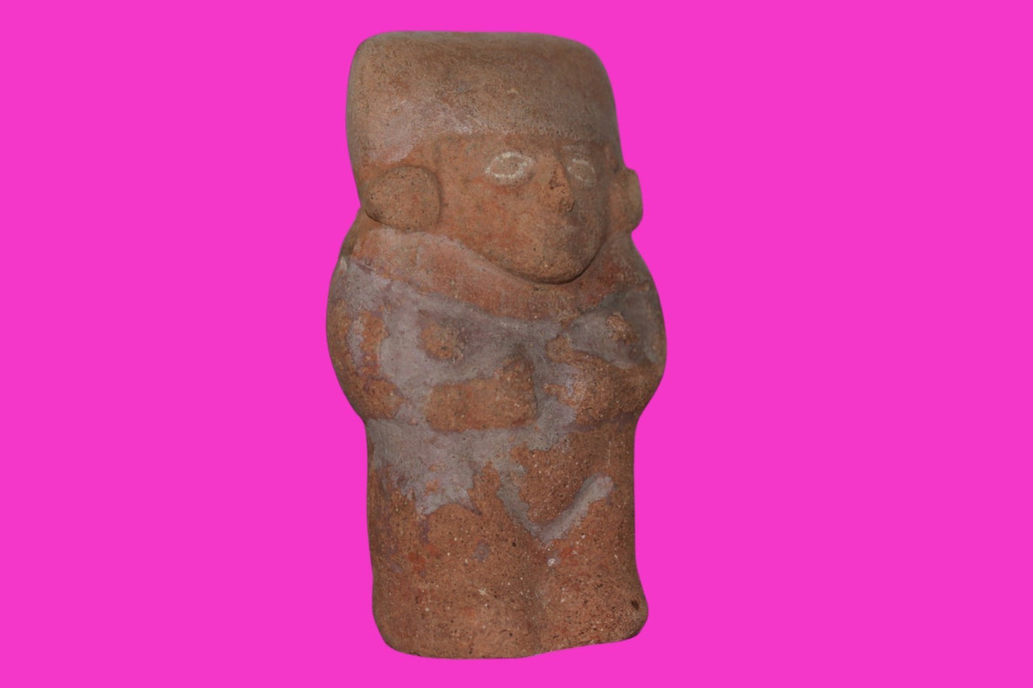 Pre Columbian Authentic Artifact Moche Rattle Figure Peru 850 - 1100 AD COA J34