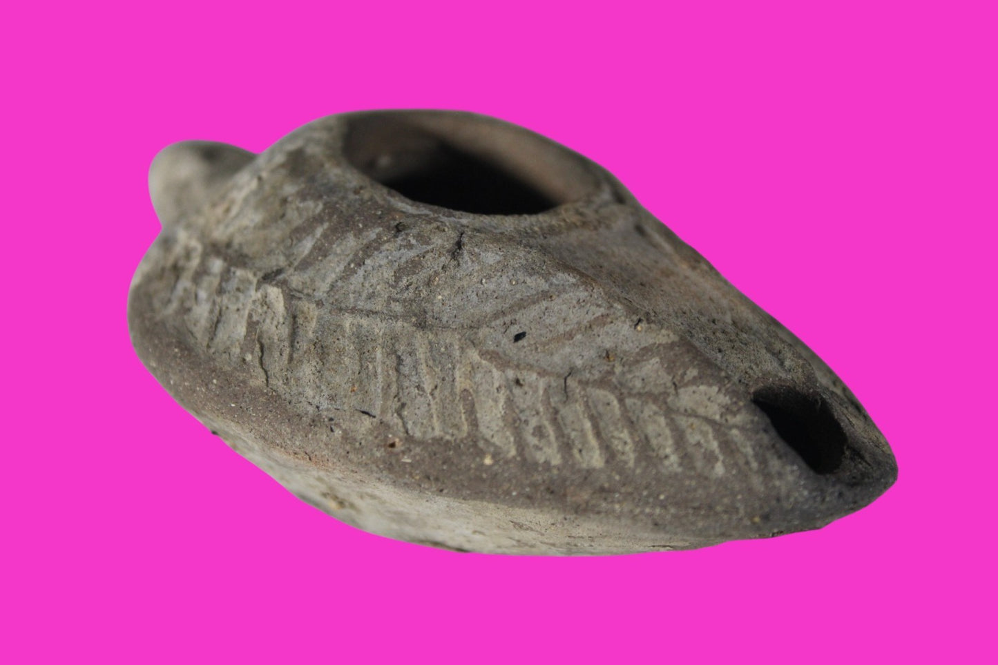 Ancient Holy Land Oil Lamp Artifact Jesus Christ Home Israel 300-600 AD COA 92