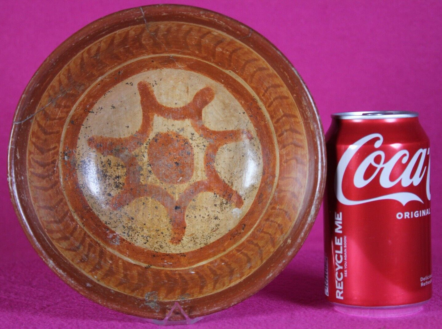 Pre Columbian Authentic Artifact Mayan Decorated Bowl 250-900 AD Yucatan T12