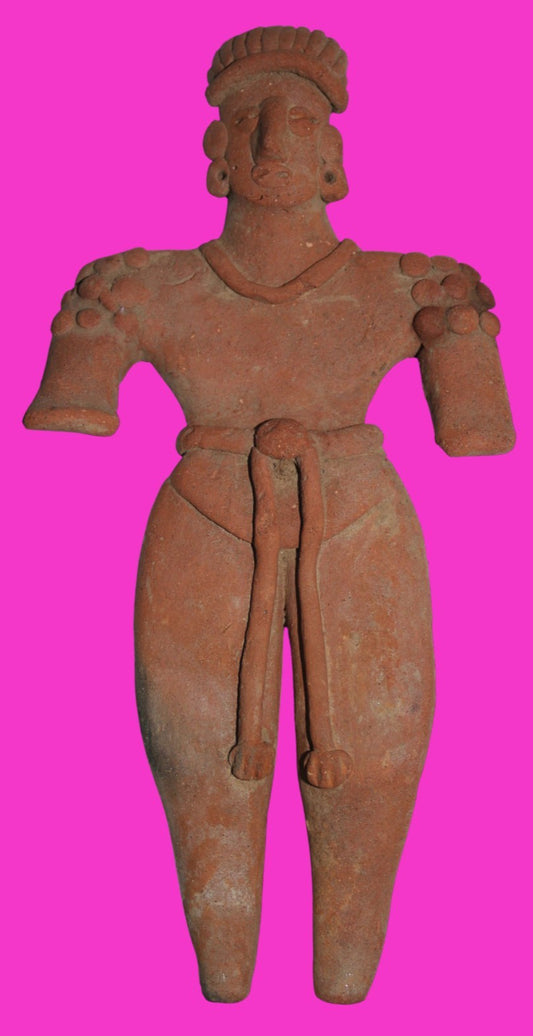 Pre Columbian Artifact 6 Inch Shaman Tomb Figure Colima Mexico 100 BC COA 239