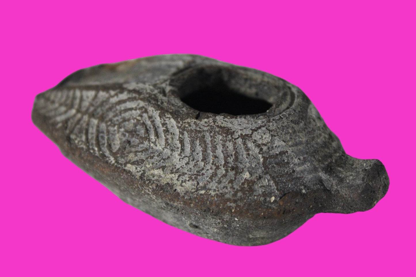 Ancient Holy Land Oil Lamp Artifact Jesus Christ Home Israel 300-600 AD COA 73