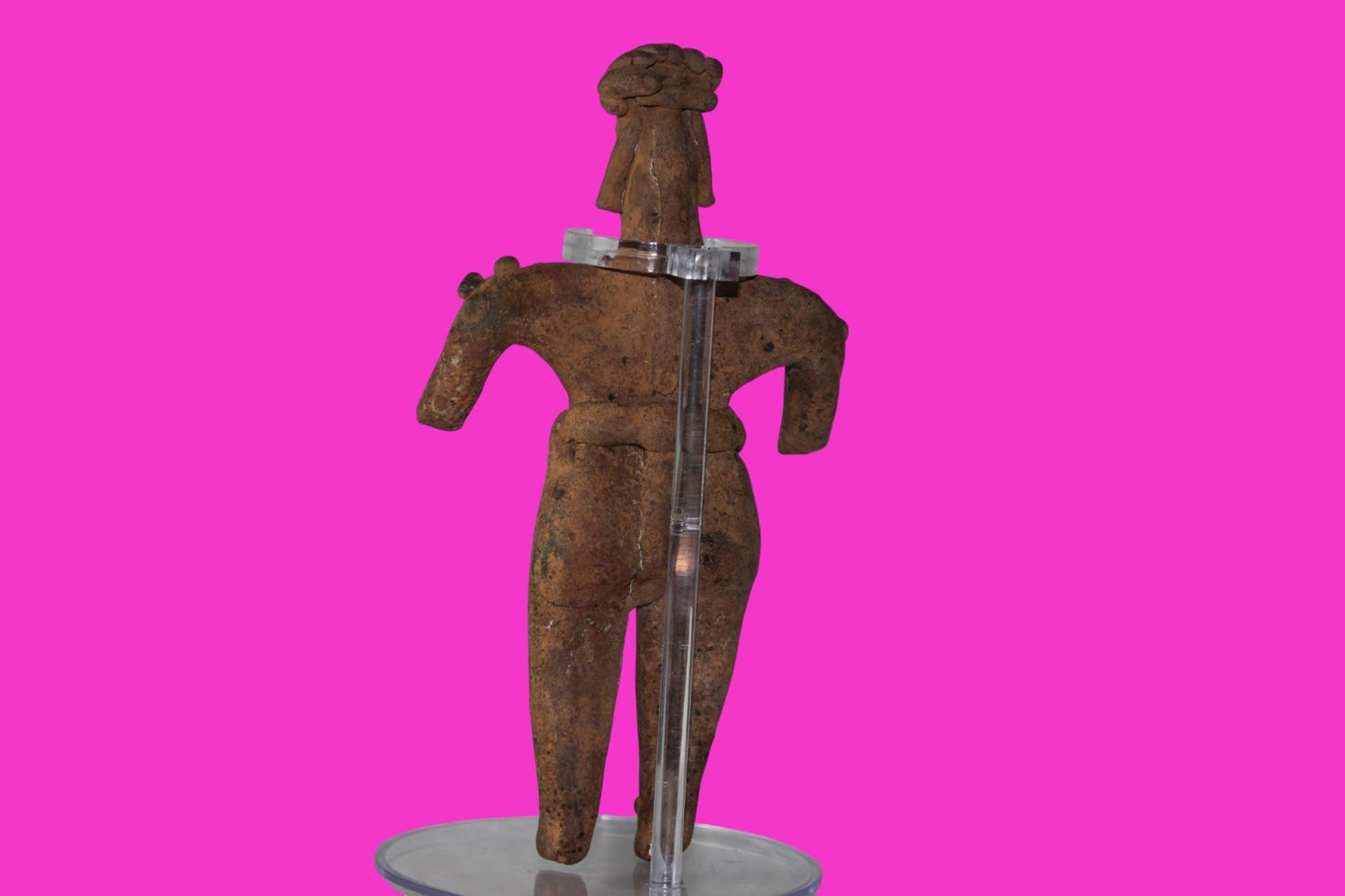 Pre Columbian Artifact 6in Female Shaman Tomb Figure Colima Mexico 100BC COA 266