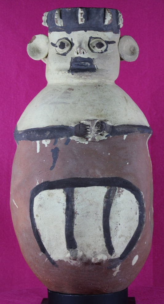 Pre Columbian Artifact Authentic 18 Inch Chancay Man Ex Arte Primitivo COA T106