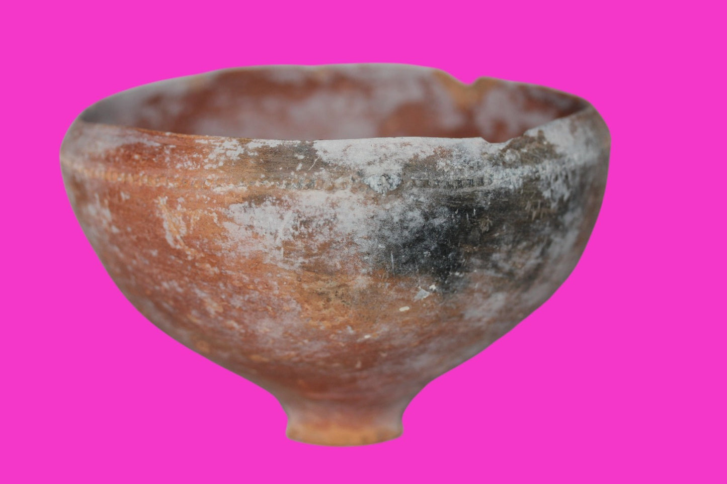 Ancient Holy Land Bowl Artifact From Time of Jesus Christ 100BC-200AD COA J135