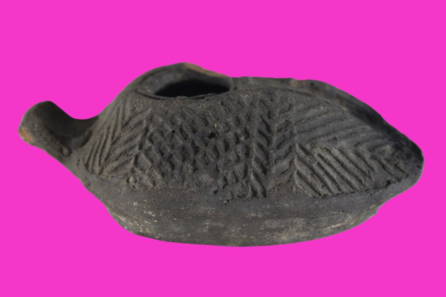 Ancient Holy Land Oil Lamp Artifact Jesus Christ Home Israel 300-600 AD COA 75