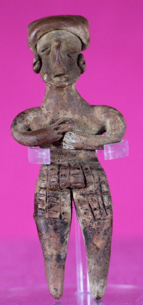 Authentic Pre Columbian Artifact Tomb Figure Colima Mexico 100 BC-250 AD COA 134