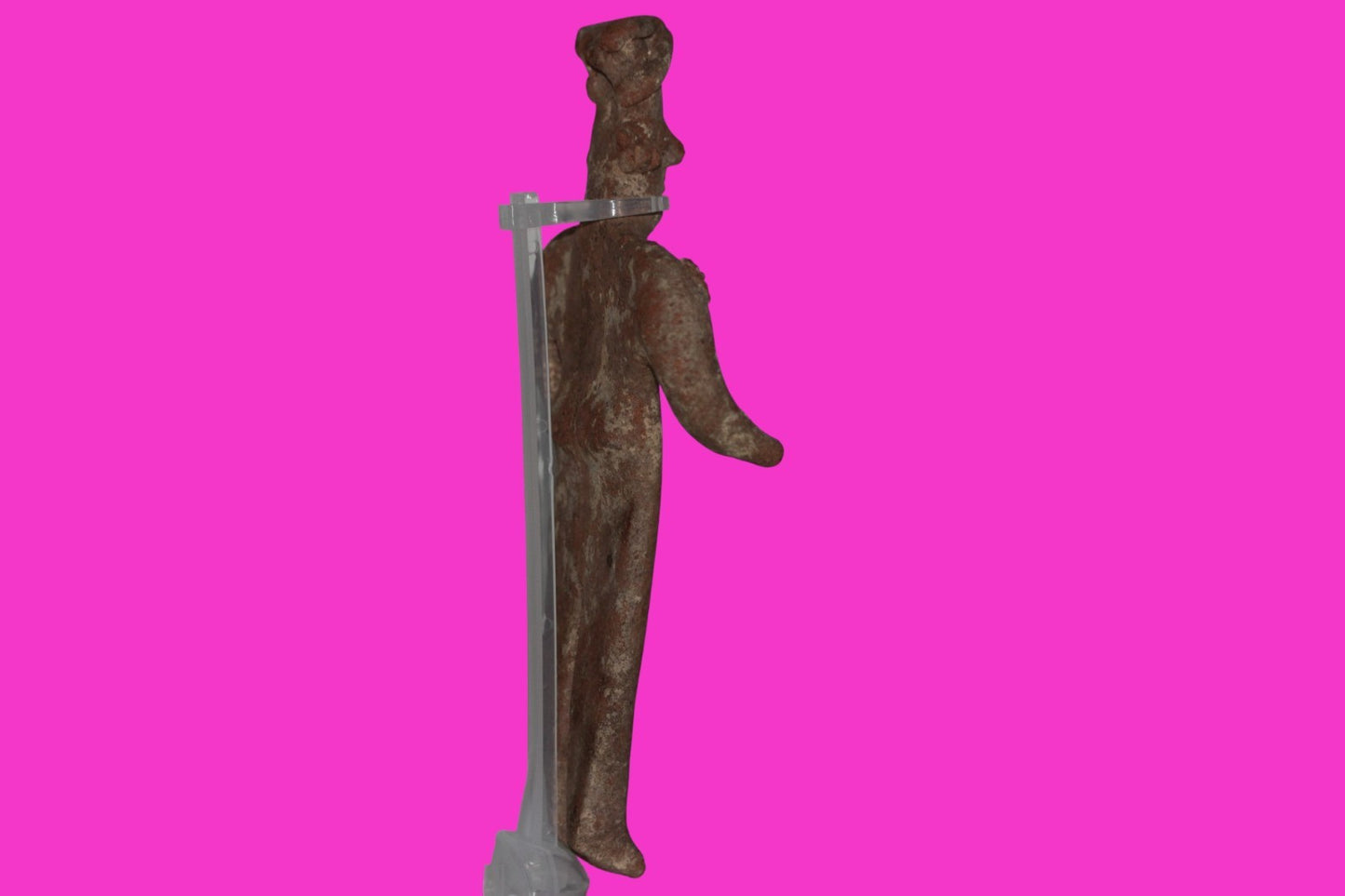 Pre Columbian Artifact 8 inch Female Tomb Figure Colima Mexico 100 BC COA 261