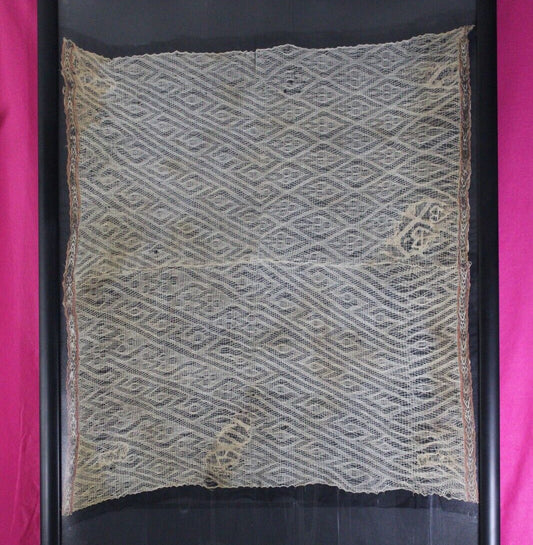 Authentic Pre Columbian Artifact Chancay Lace Textile Shroud Spooky Spirits COA