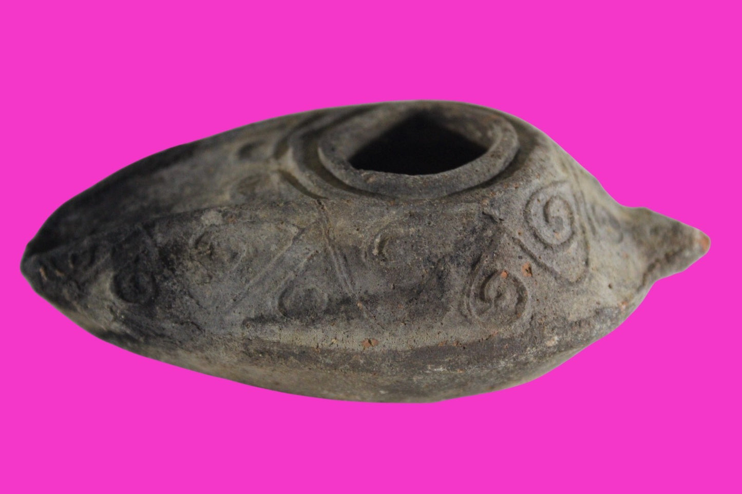 Ancient Holy Land Oil Lamp Artifact Jesus Christ Home Israel 300-600 AD COA 80