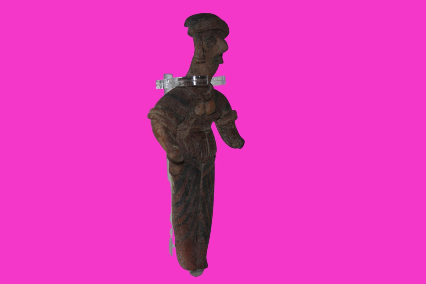 Pre Columbian Artifact 6 inch Male Shaft Tomb Figure Colima Mexico 100BC COA 265