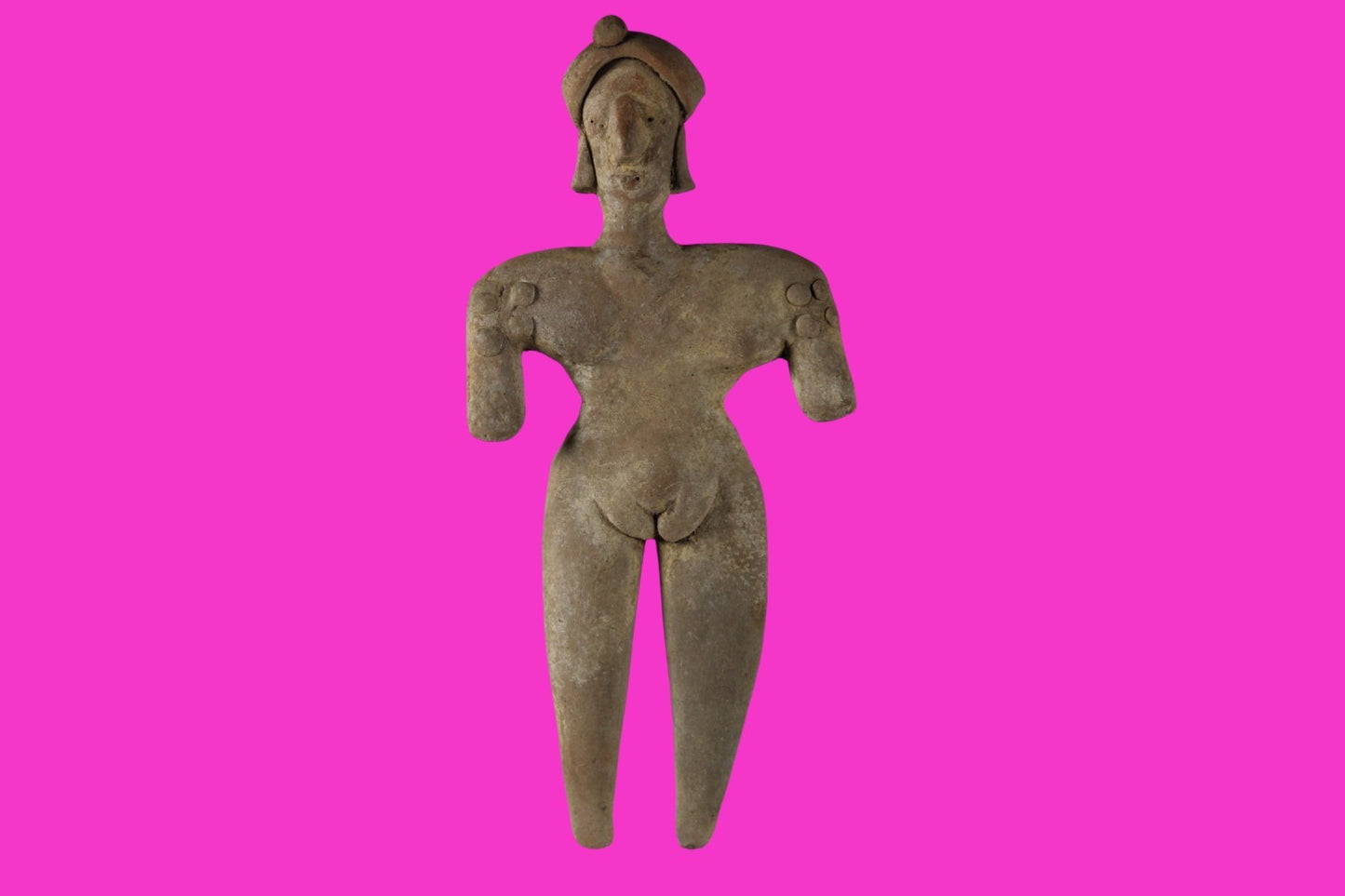 Pre Columbian Artifact 7 Inch Tall Shaft Tomb Figure Colima Mexico 100BC COA 286