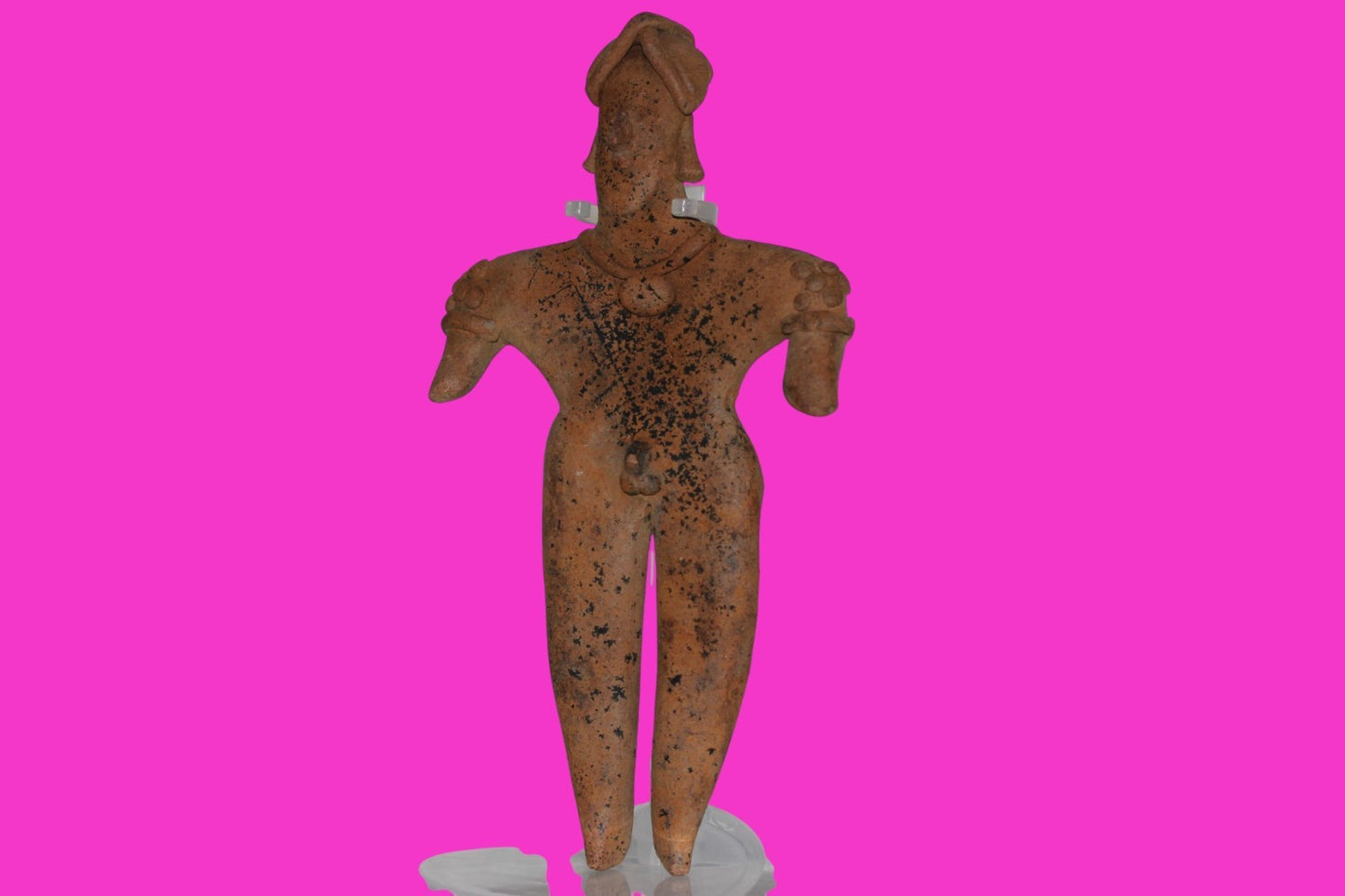 Pre Columbian Artifact 7 Inch Shaman Tomb Figure Colima Mexico 100 BC COA 234