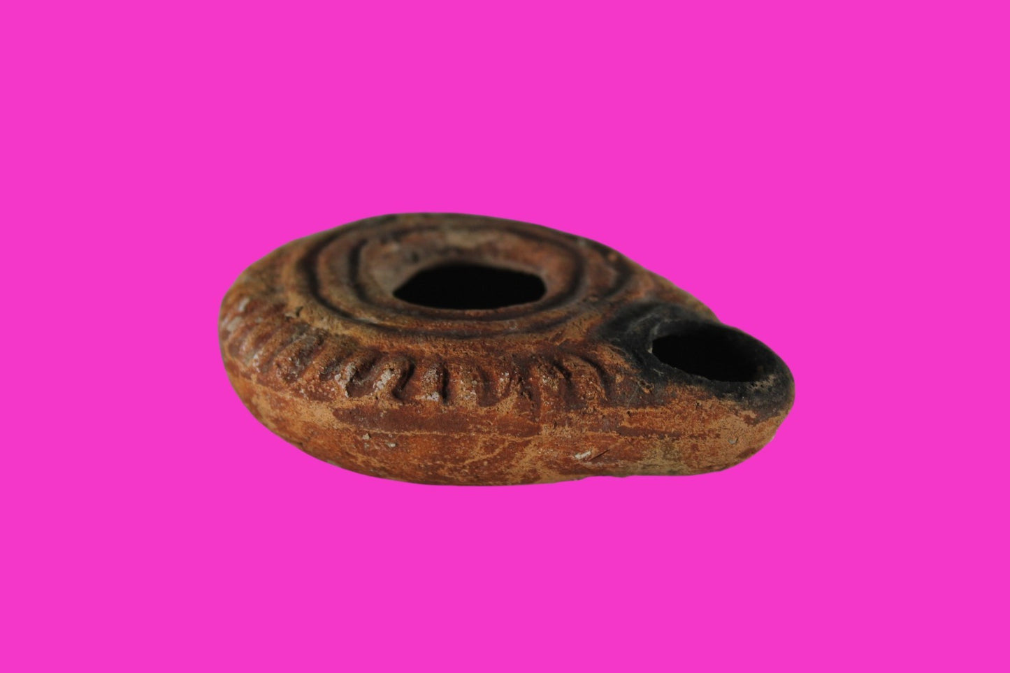 Ancient Holy Land Oil Lamp Artifact Jesus Christ Homeland 100BC-400AD COA 23