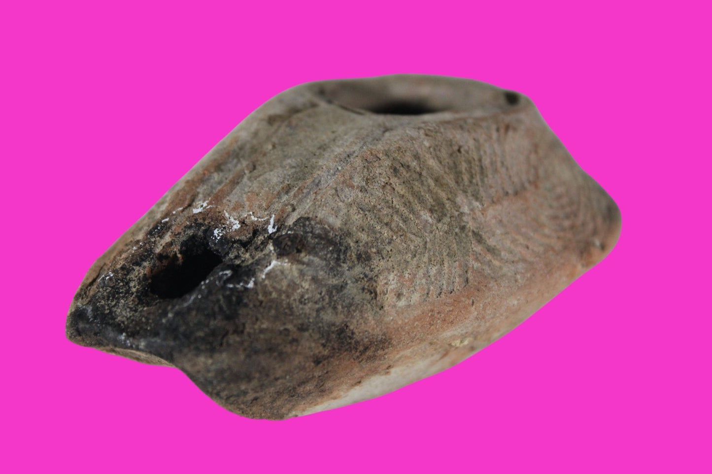 Ancient Holy Land Oil Lamp Artifact Jesus Christ Home 300-600 AD Israel COA 96