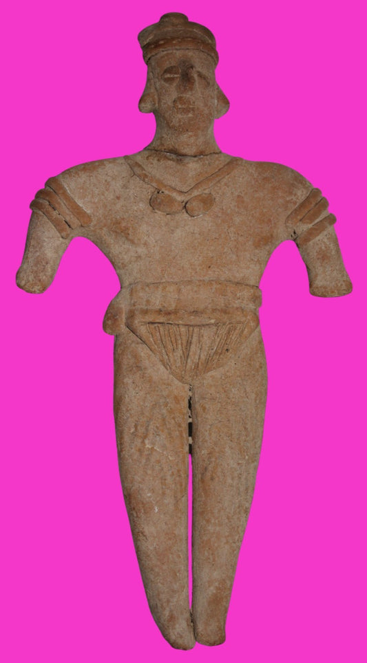 Pre Columbian Artifact Big 8 Inch Shaft Tomb Figure Colima Mexico 100 BC COA 243
