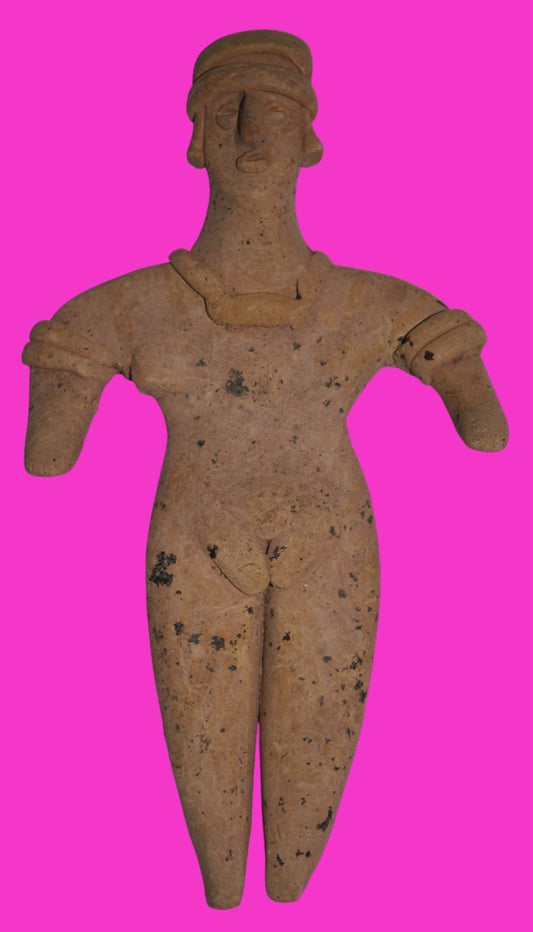 Pre Columbian Artifact 6 inch Female Tomb Figure Colima Mexico 100 BC COA 259