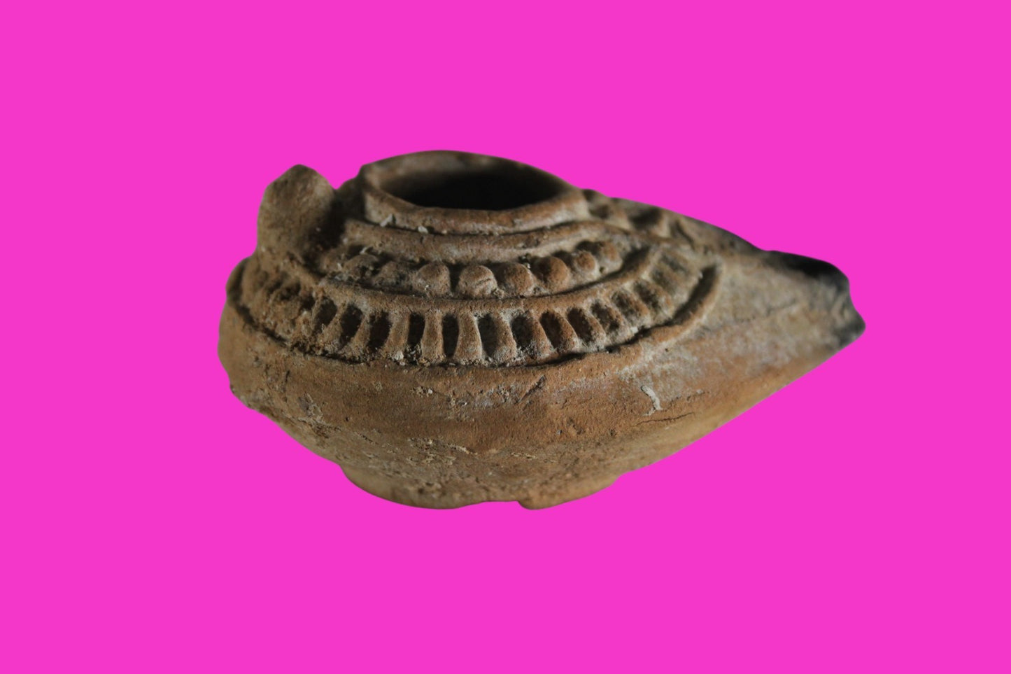 Hi Quality Ancient Holy Land Oil Lamp Artifact Jesus Christ Home 400-500AD COA31