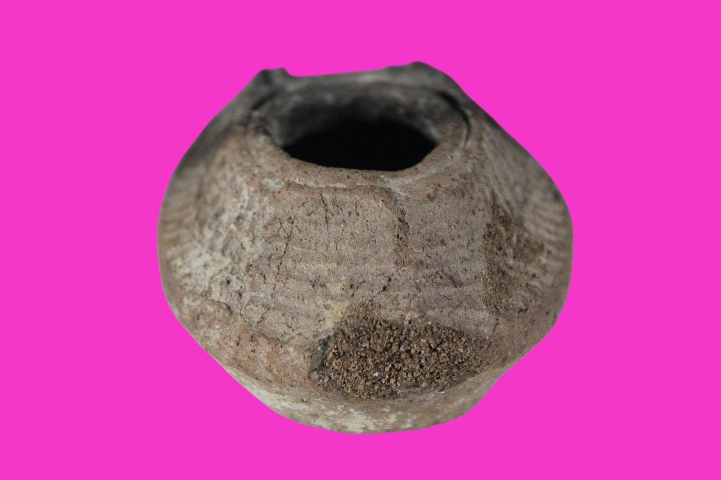 Ancient Holy Land Oil Lamp Artifact 2 Hidden Christian Crosses 300-600 AD COA 87