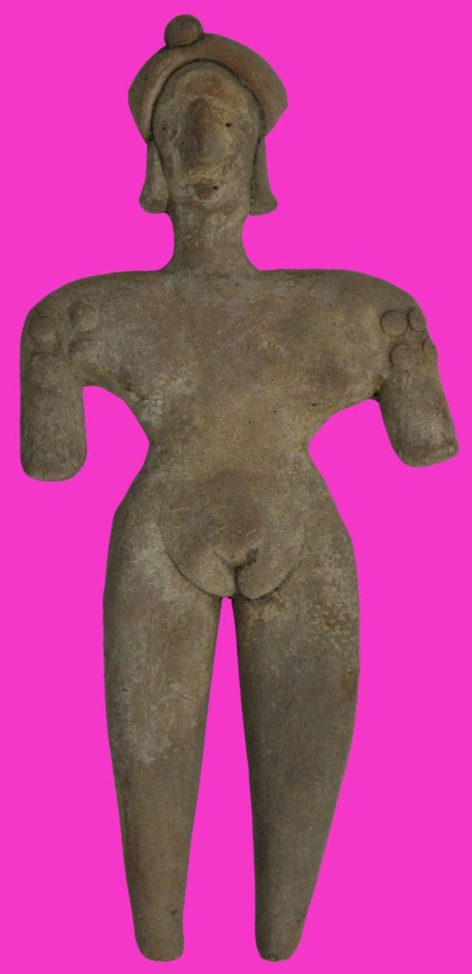 Pre Columbian Artifact 7 Inch Tall Shaft Tomb Figure Colima Mexico 100BC COA 286