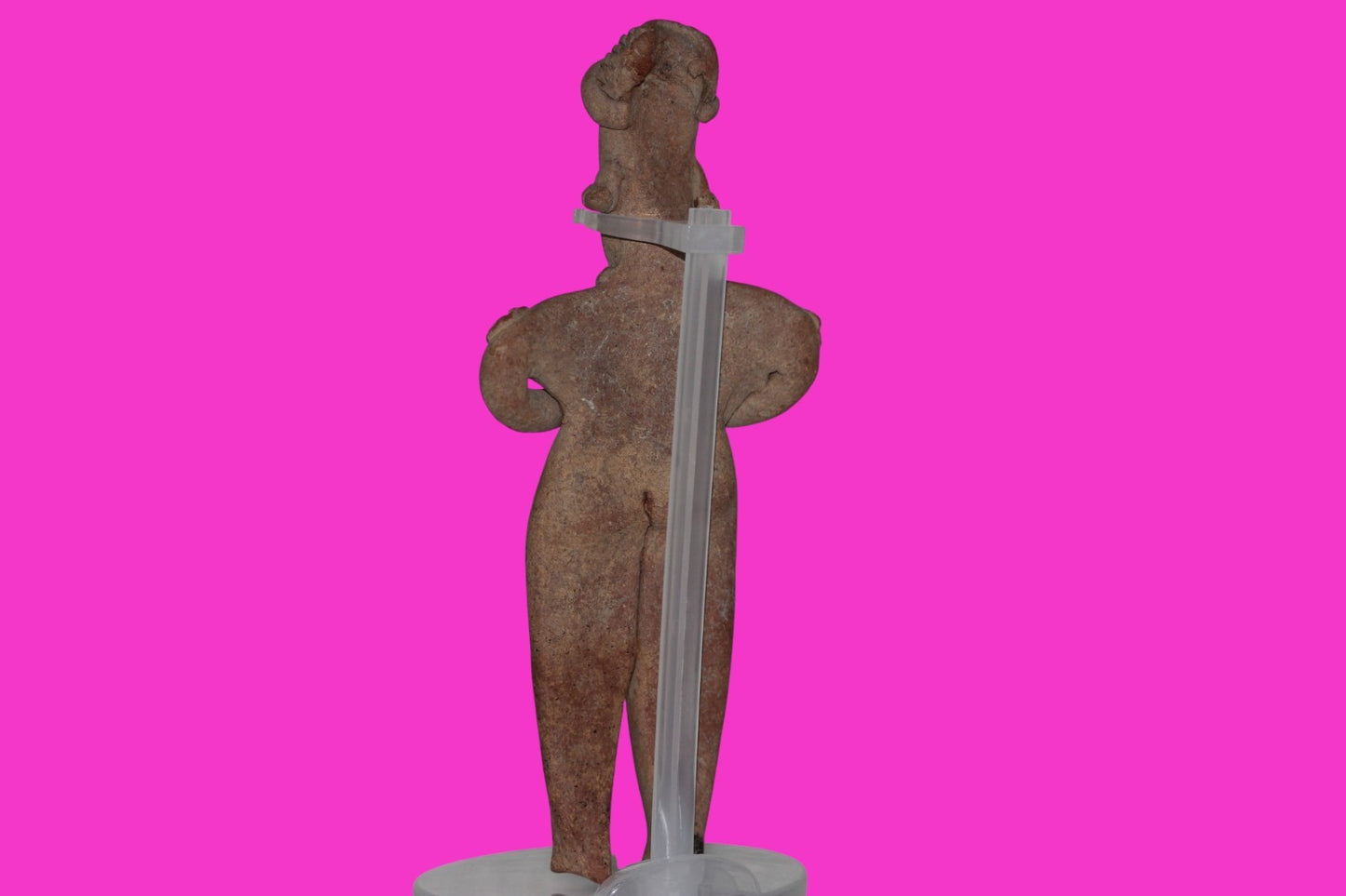 Pre Columbian Artifact 8 inch Male Shaft Tomb Figure Colima Mexico 100BC COA 262