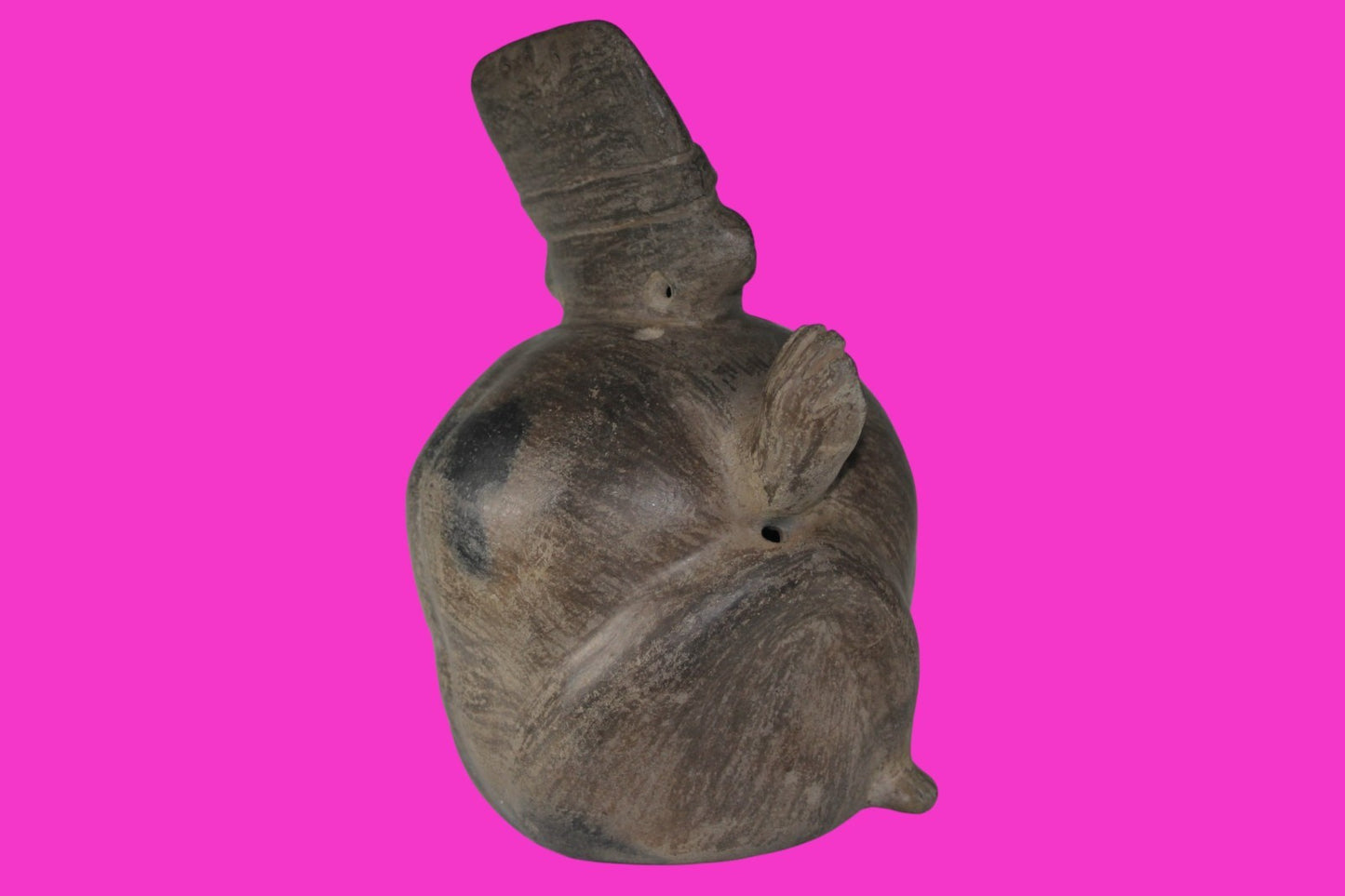 Pre Columbian Artifact Chancay 11 Inch Rotund Figure 1000-1250 AD  Peru COA 264