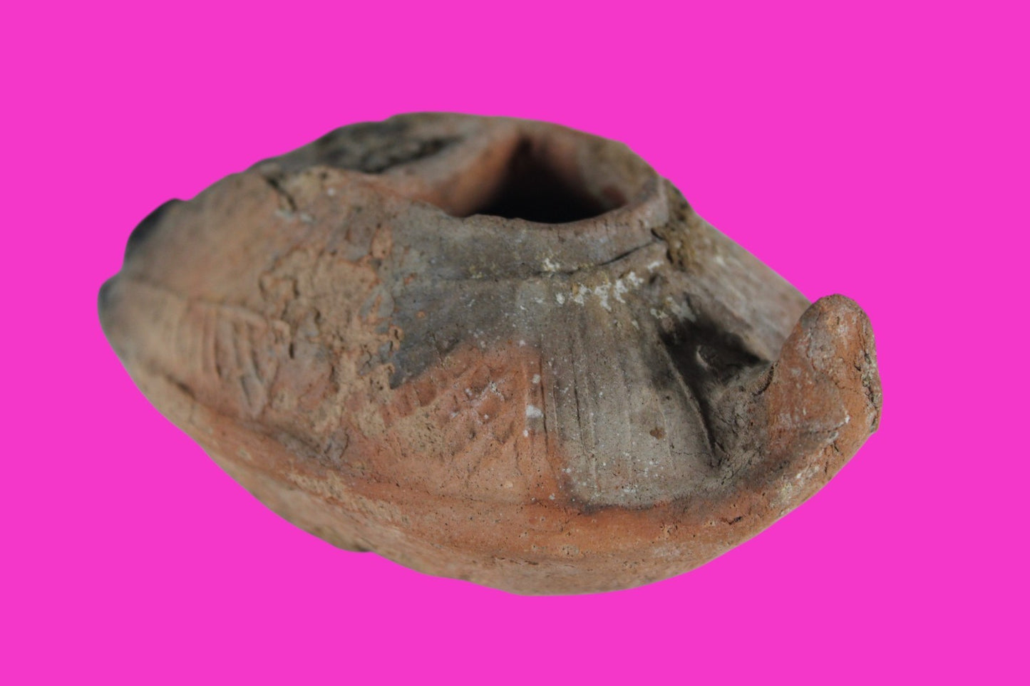 Ancient Holy Land Oil Lamp Artifact Jesus Christ Home 300-600 AD Israel COA 110