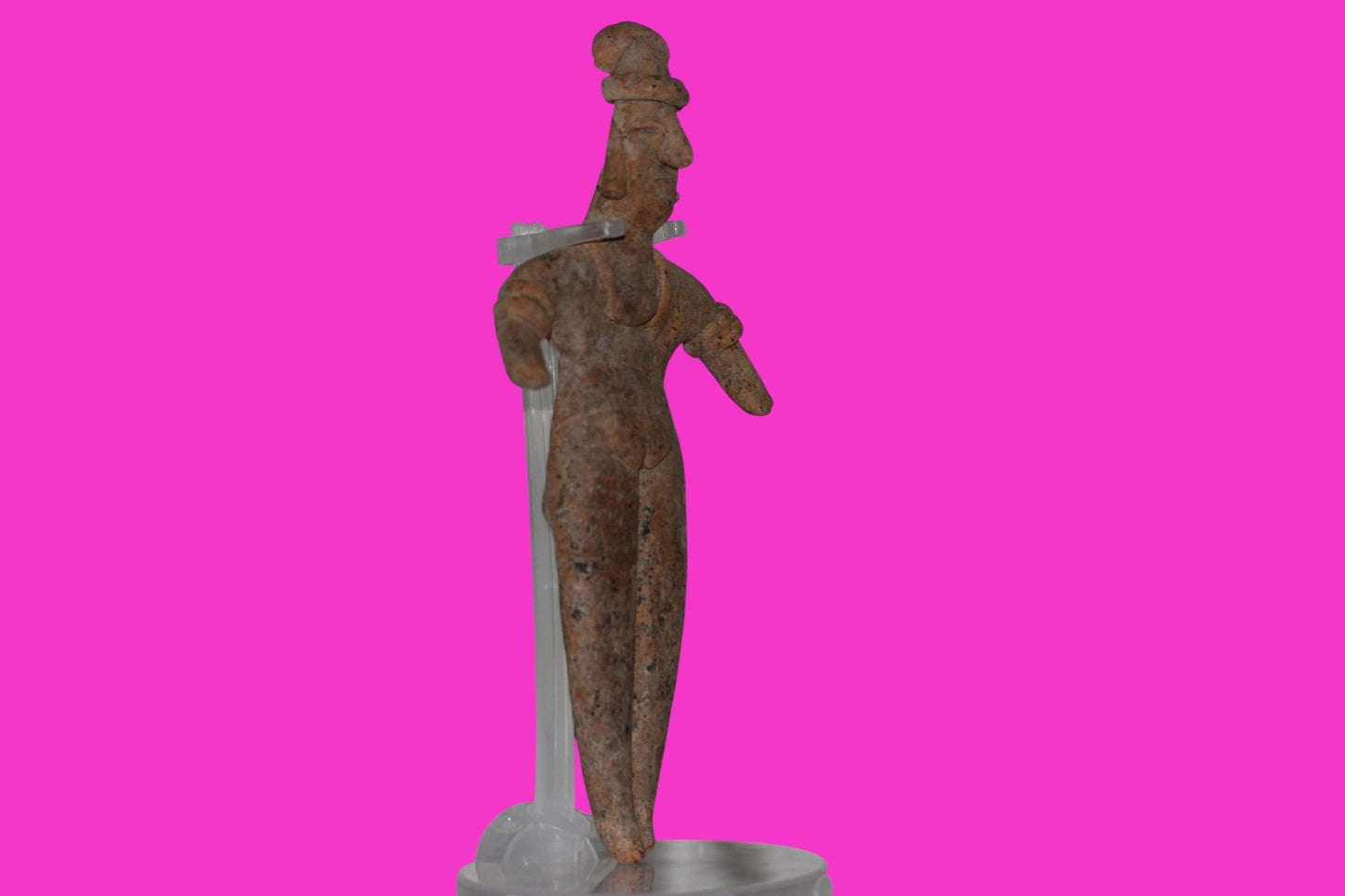 Pre Columbian Artifact 7 inch Female Tomb Figure Colima Mexico 100BC COA 252